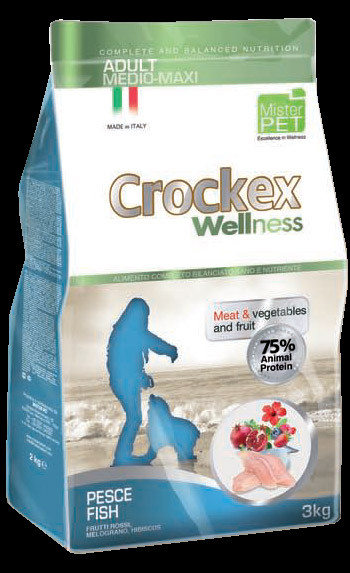 Crockex Wellness Adult Medium & Maxi Fish Rice Low Grain 12 kg