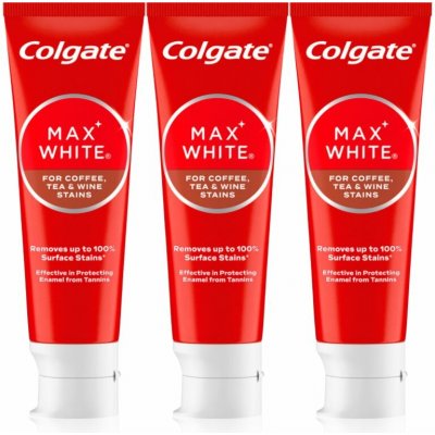 Colgate Max White Coffee Tea & Wine 3 × 75 ml – Hledejceny.cz