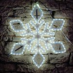 DECOLED LED světelná vločka IX, závěsná 3D tisk, pr. 65 cm, ledově bílá – Hledejceny.cz