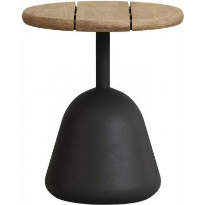 Kave Home Saura 43 cm s černou podnoží Dřevěný zahradní stolek – Hledejceny.cz