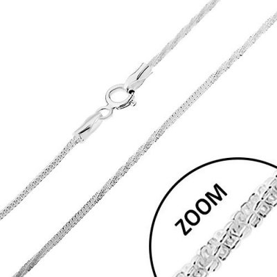 Šperky eshop Stříbrný řetízek vzor hádek rovné a zatočené části, šířka R04.02 – Zboží Mobilmania