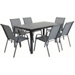 Vikio Zahradní set 150x90 pro 6 osob DK304S antracit/šedá – Hledejceny.cz