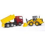 Bruder 2752 Auto MAN TGA nákladní sklápěčka + čelní nakladač FR130 plast – Sleviste.cz