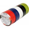 Stavební páska Yato páska izolační 12 × 0,13 mm × 10 m barevná 10 ks