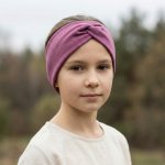 My Mimi Dívčí čelenka s křížením Švěstková – Zboží Dáma