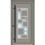 OknaDvereNaMiru.cz Vchodové dveře INOX 1411 antracit 100 x 200 cm – Zboží Mobilmania