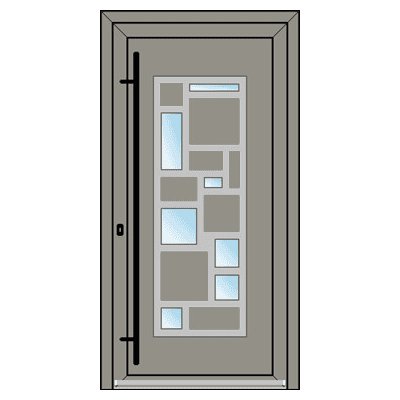 OknaDvereNaMiru.cz Vchodové dveře INOX 1411 antracit 100 x 200 cm – Zboží Mobilmania
