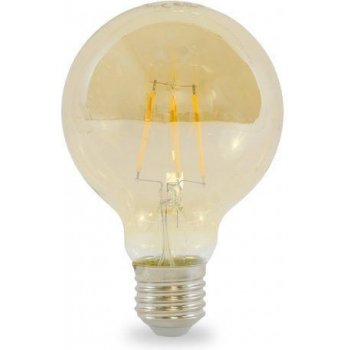 Tesla LED žárovka GLOBE G80 VINTAGE, E27, 5W, 230V, 540lm, 2400K, 360st, zlatá