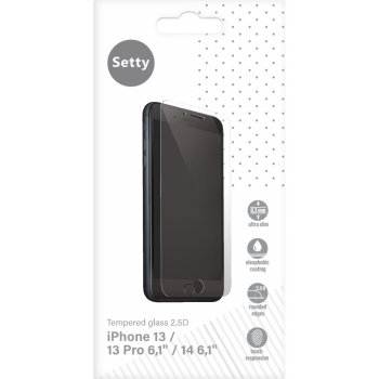 SETTY tvrzené sklo SETTY 2,5D pro iPhone 13/13Pro 6,1" / 14 6,1" GSM171626
