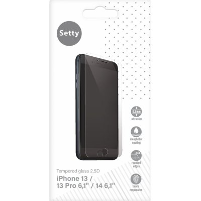 SETTY tvrzené sklo SETTY 2,5D pro iPhone 13/13Pro 6,1" / 14 6,1" GSM171626 – Zbozi.Blesk.cz