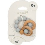 New Baby dětské silikon kousátko s kuličkami šedá – Zboží Mobilmania