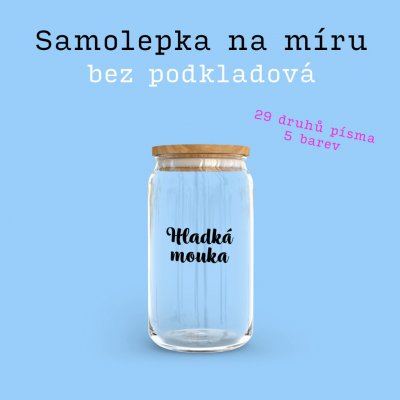 Daniela Design ® Samolepka na míru - bez podkladová Barva: Černá, Velikost: 6 cm, Volba písma: Font 29 – Sleviste.cz