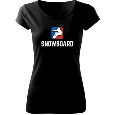 Snowboard logo Pure dámské triko Černá – Zboží Mobilmania