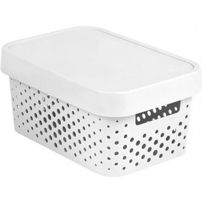 INFINITY DOTS box 4,5L - bílý Curver (229162) – Zboží Mobilmania