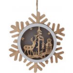 Home Styling Collection Dřevěná vánoční dekorace k zavěšení 12 cm béžová – Hledejceny.cz