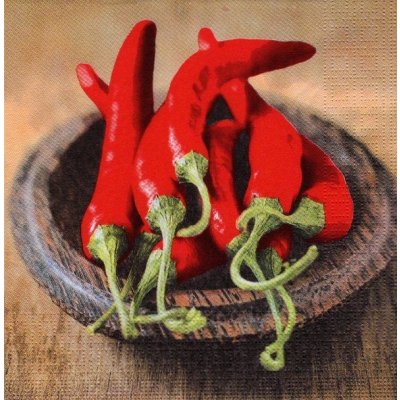 Ubrousek 33x33cm Chilli papričky – Zboží Dáma