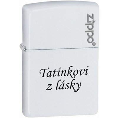 Zippo matný bílý s nápisem 725245 – Hledejceny.cz