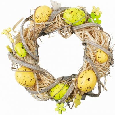Velikonoční věnec žlutozelený 22cm – Zboží Mobilmania