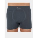 Gino bezešvé boxerky Micro Cotton Long Tmavě šedé – Zboží Dáma