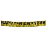 Godan Party nápis Happy New Year a zlatý závěs 180 x 22 cm – Hledejceny.cz