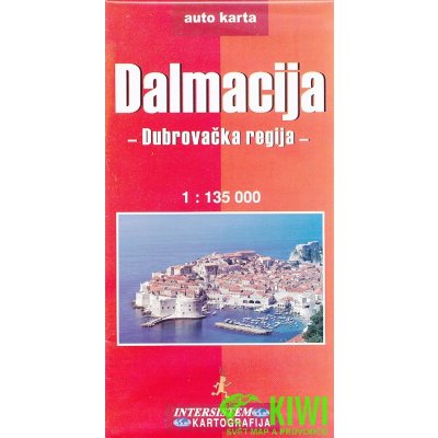 mapa Dalmatia Dubrovnik region 1:135 t.