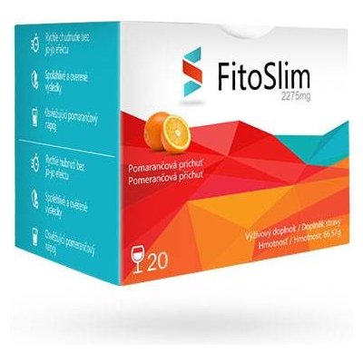 FitoSlim Štíhla línia 20 vrecúšok s práškom na prípravu nápoja pomaranč