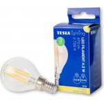 Tesla LED žárovka FILAMENT RETRO miniglobe, E14, 4,2W, 230V, 470lm, 25 000h, 2700K teplá bílá, 360 – Hledejceny.cz