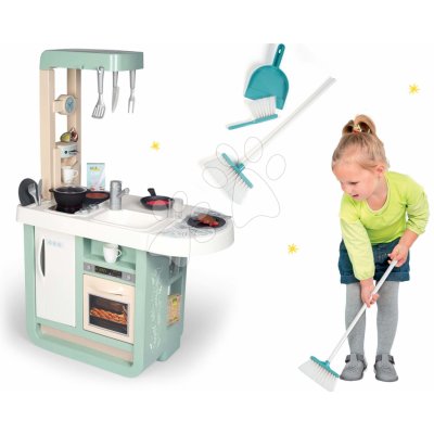 Smoby Set kuchyňka Cherry Kitchen se zvuky a úklidový set se smetákem a lopatkou – Zboží Mobilmania