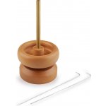Dřevěný mlýnek k navlékání rokajlu Ø9 a 10 cm s jehlou Varianta: 2 přírodní, Balení: 1 ks – Sleviste.cz