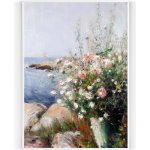 Plakát / Obraz Květiny u moře 30 x 40 cm Pololesklý saténový papír S bílým okrajem – Zboží Dáma