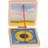Ostatní společenské hry Goki Dětský kompas - Sluneční hodiny dřevěné