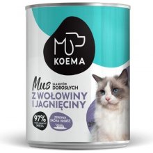 Koema Mousse pro kočičí hovězí s jehněčím masem 12 x 0,4 kg