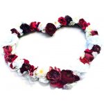 Srdce květinové na auto 42 cm - bordo – Zboží Dáma