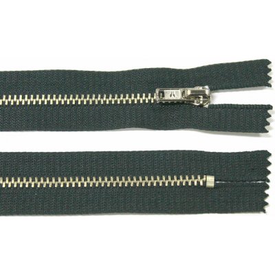 WICO Kovový zip no.3 nerozepínací 16cm tmavě zelený (stříbrné zoubky) – Hledejceny.cz
