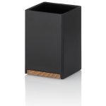 KELA Pohár Cube polyresin černá KL-23687 – Zboží Mobilmania