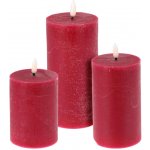 HOMESTYLING LED svíčka sada 3 ks červená KO-AX5432720 – Hledejceny.cz