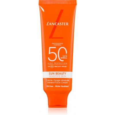 Lancaster Sun Beauty Sensitive Skin Mineral Face Cream SPF50 opalovací krém na obličej pro citlivou a aknózní pleť 50 ml unisex – Zboží Dáma