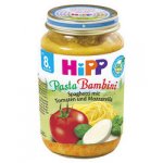 HiPP Bio Rajčata se špagetami a mozzarellou PASTA BAMBINI bezmasý 3 x 220 g – Sleviste.cz