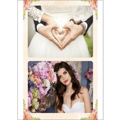 Akce na fotoknihy. Desky A4 v přírodní barvě. Fotokniha do 24hod - svatební kytice motiv – Sleviste.cz