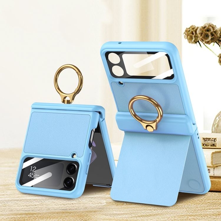 Pouzdro GKK Magnetic Ring case Samsung Galaxy Z Flip 4 modré