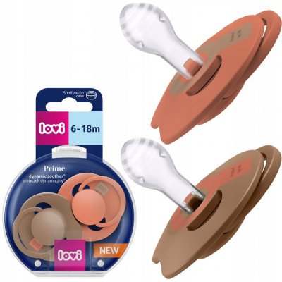 Lovi dudlík silikon dynamický Prime 2ks Granola/Orange – Zboží Dáma