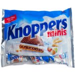 KNOPPERS Minis plněné vaflové sušenky s mléčným a lískooříškovým krémem 18ks 200 g – Zboží Dáma