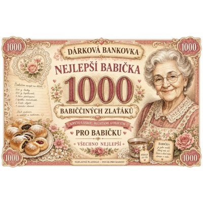 Bezvadary.cz | Dárková bankovka pro babičku k narozeninámA5 21x15cm db15 – Hledejceny.cz