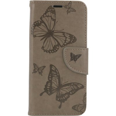 Pouzdro TopQ iPhone 12 mini knížkové Butterfly šedé – Zboží Mobilmania