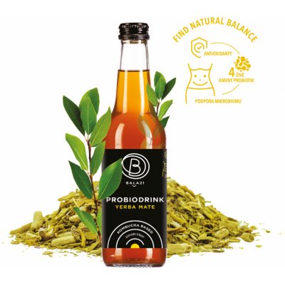 Bala21 Kombucha Yerba Mate s probiotiky 330 ml – Hledejceny.cz