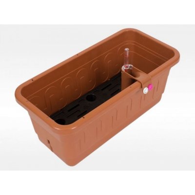 Plastkon Samozavlažovací Truhlík FANTAZIE teracota 40 x 19 x 18 cm – HobbyKompas.cz