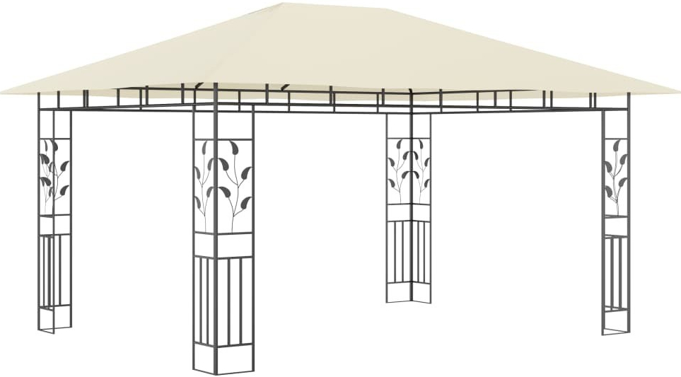 vidaXL Pavilon s moskytiérou 4x3x2,73 m béžový