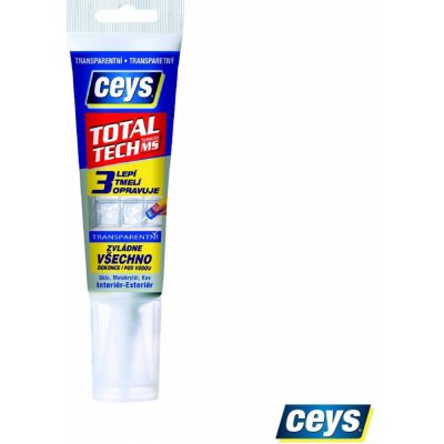 Ceys Total Tech univerzální lepidlo a tmel, transparentní, 290 ml