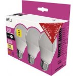Emos LED žárovka Classic A60, 9W/60W E27, WW teplá bílá, 806 lm, Classic, F, 3 PACK – Hledejceny.cz