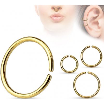 Šperky4U piercing do nosu kruh zlacený N0003-1006 – Zboží Mobilmania